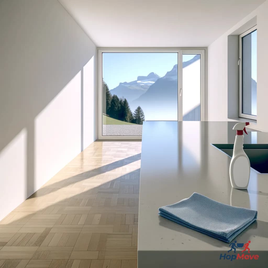 Servizi di pulizia professionale a Onex, Svizzera, rimozione macchie d'olio dal garage.